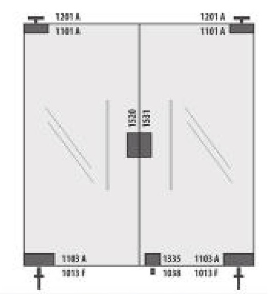 AL Kit 08 Porta Dupla Pivolante vidro 10mm e 8mm