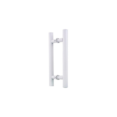Puxador de Alúminio  H para Porta de Vidro 300 mm Entre Furo 200 mm
